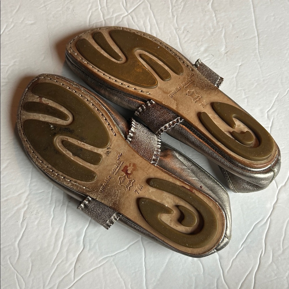 Metallic Mary Jane Flats - Bronze/Gold - Picture 2 of 3
